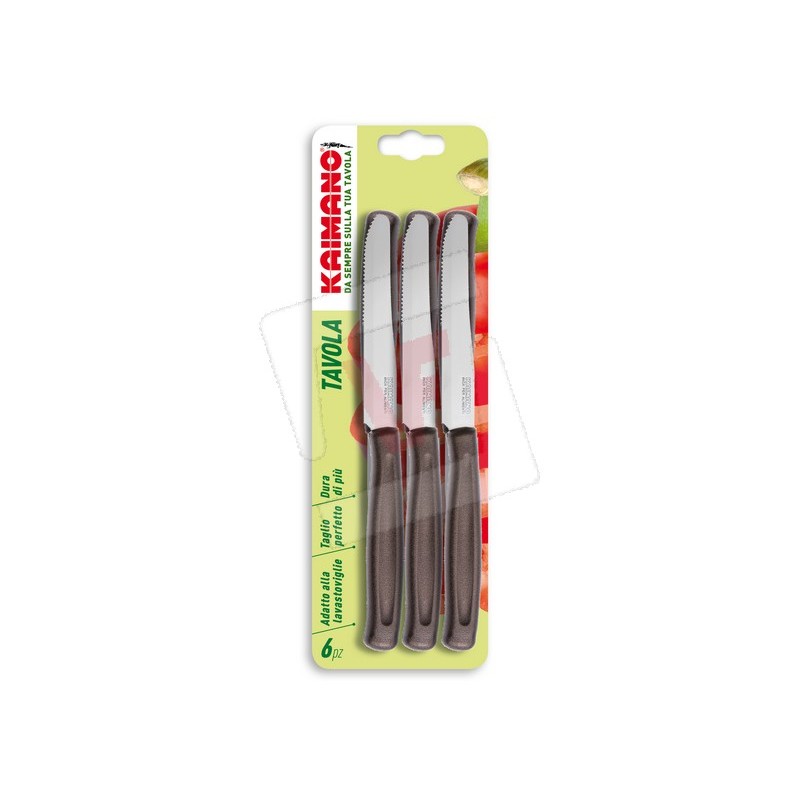 KAIMANO COLTELLO TAVOLA SET 6 PZ COLORI ASSORTITI su Shop in Casa