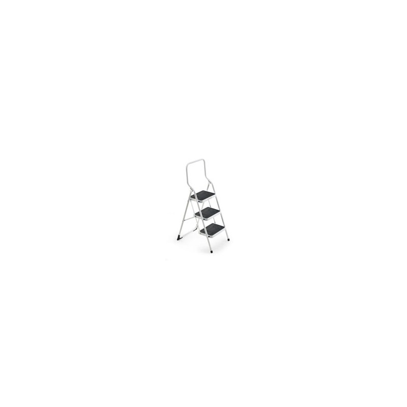 Sgabello Regolabile Con Ruote Retrattili In Acciaio E Piattaforma In Gomma – Capacità 150 Kg, Altezza 44 Cm, Finitura Nera Lucida
