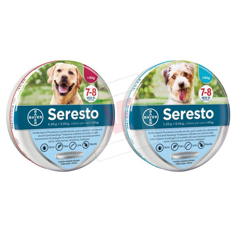 Bayer COLLARE ANTIPARASSITARIO SERESTO per cani oltre kg. 8 cm. 70