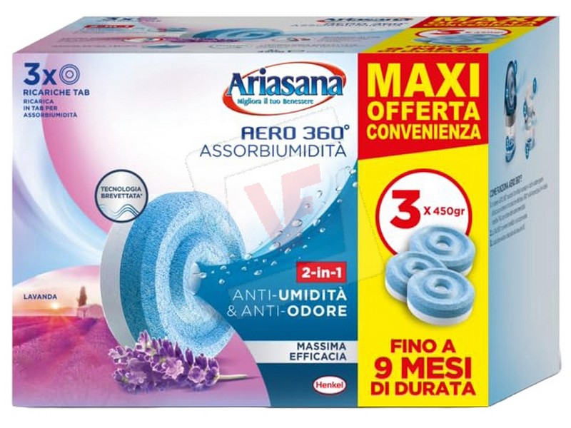 Henkel RICARICA ARIASANA AERO 360° pz. 3 x 450 gr. Lavanda