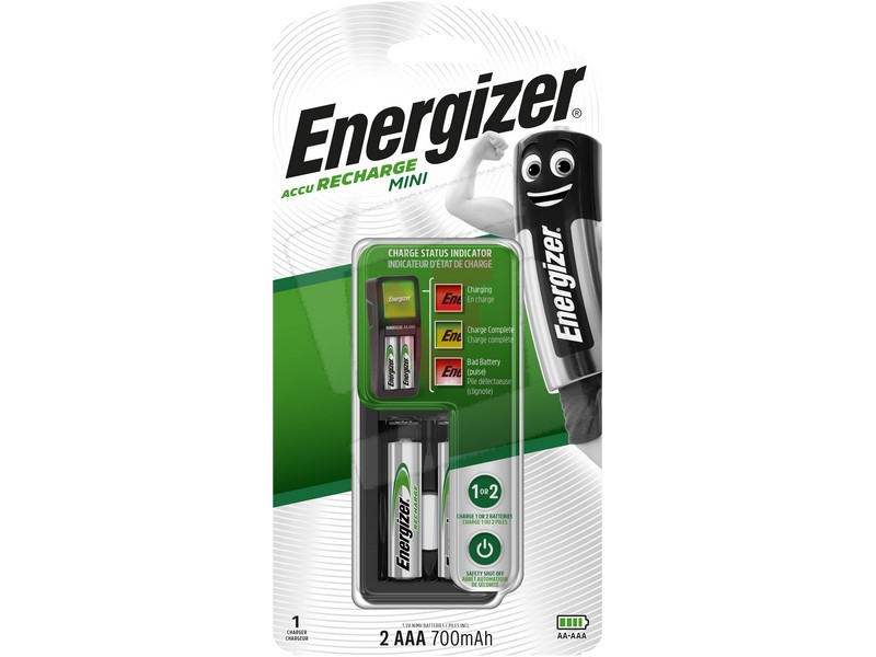 Energizer caricabatterie + 2 ministilo power plus