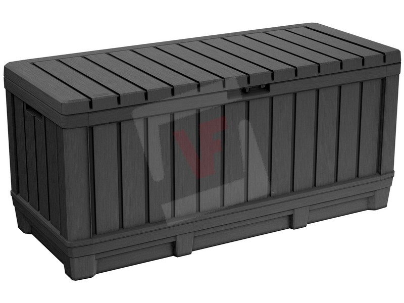 Keter BAULE PORTA ATTREZZI DA GIARDINO KENTWOOD cm. 128x53,6x59 h col. Grafite