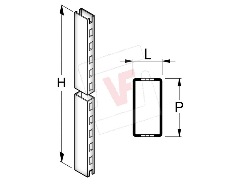 MONTANTE cm. 3x6x140 h Col....