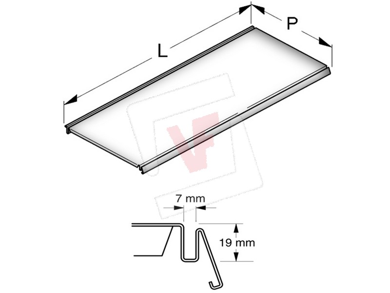 RIPIANO LISCIO cm. 37x100...