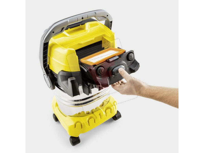 Karcher BIDONE ASPIRA SOLIDI-LIQUIDI WD 5 S V-30/5/22 CORPO ACCIAIO INOX  1.100 W lt. 30