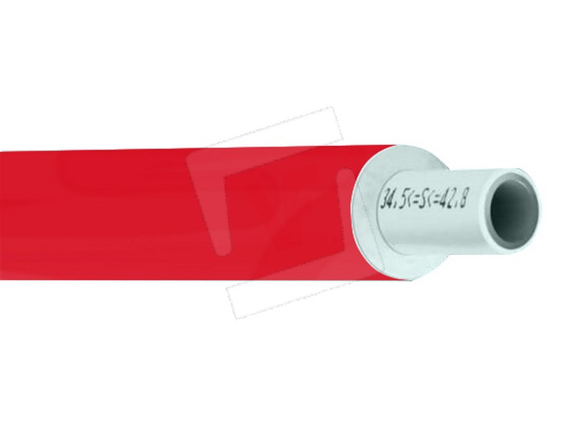 TUBO MULTISTRATO spessore alluminio mm. 0,20 mis. 16x2,0 colore rosso