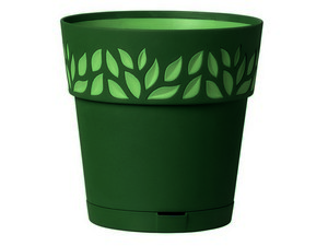 Stefanplast Vaso Cloe In Polipropilene Con Riserva D'Acqua - Grigio - Ø25 Cm - Made In Italy