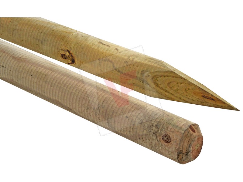 PALO TONDO IN LEGNO A PUNTA...