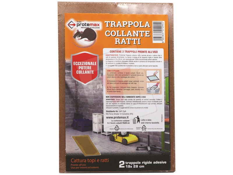 TRAPPOLA TAVOLETTA TOPI MAXY BLISTER PZ.2 cm.20x30