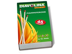 Diavolina LE TRE STELLE FIAMMIFERONE PZ. 45