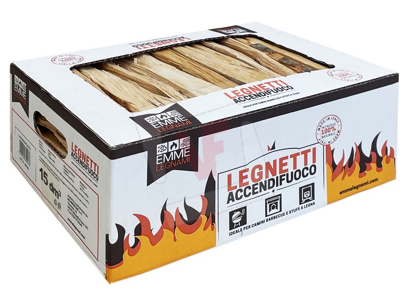 LEGNETTI ACCENDIFUOCO IN FAGGIO (SCATOLA Kg 6 mc 0,015)