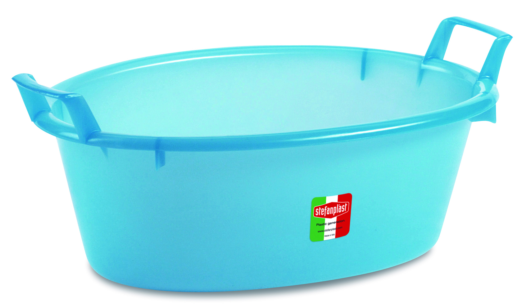 Stefanplast Bacinella Ovale Azzurra Lt. 30 - Ø Cm. 60X23 H -