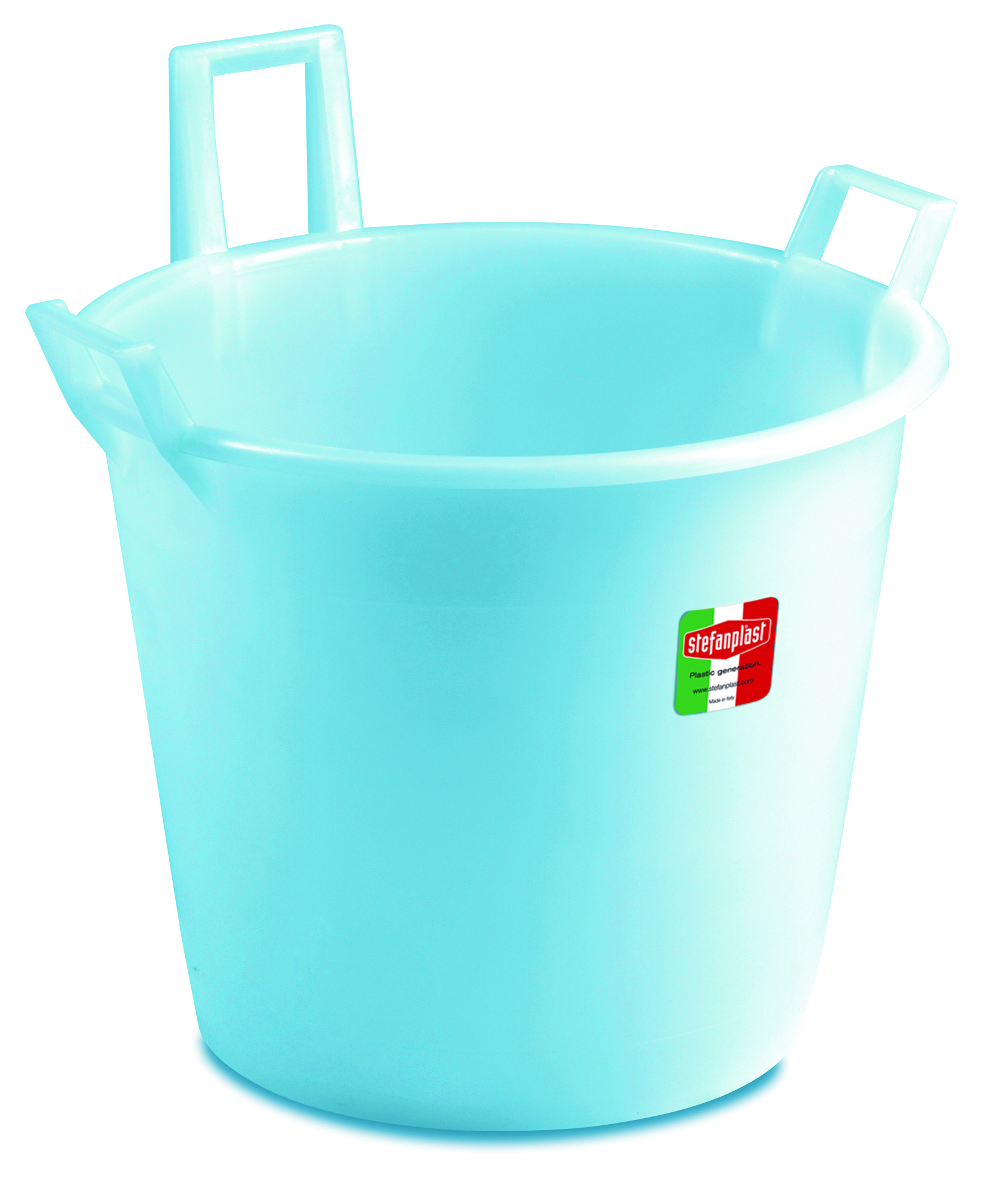 Stefanplast Mastellotto A 3 Manici Azzurro Lt. 45 - Ø Cm. 50X40 H -
