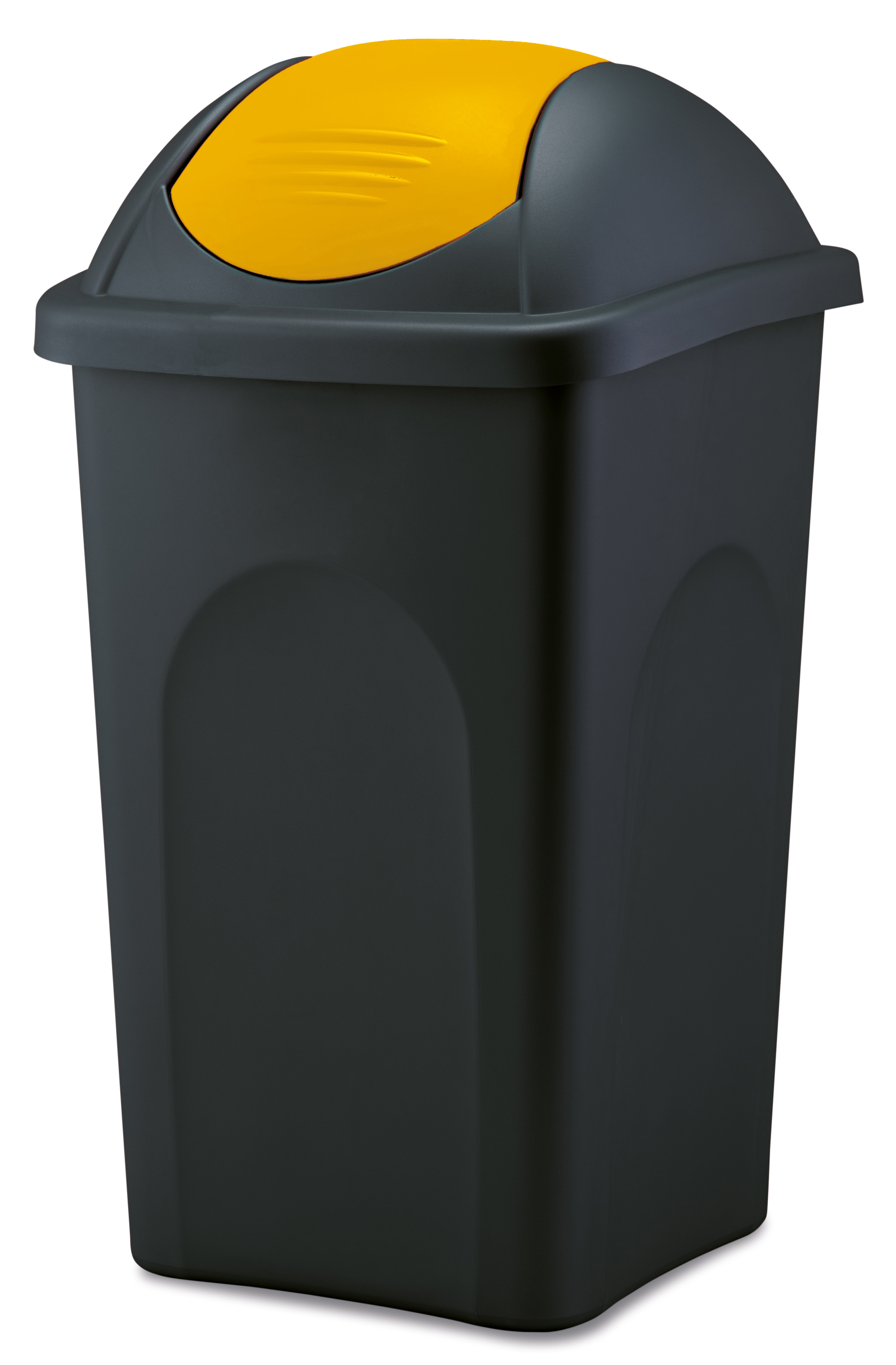 Stefanplast Pattumiera Basculante Multipat Lt. 60 - Cm. 39X39X68 H Col. Nero/Giallo -