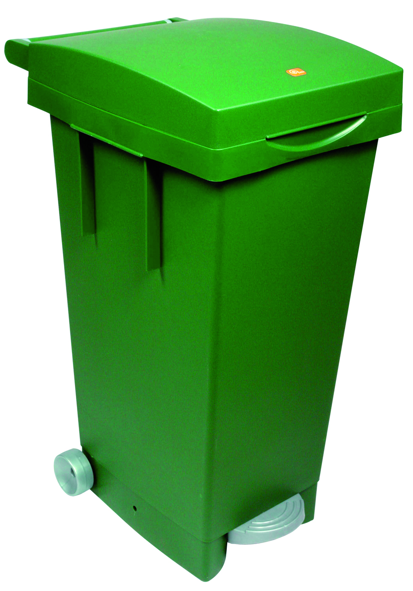 Ics Bidone Big Tata Per Differenziata Lt. 80 - Cm. 38X50X80 H Col. Verde -
