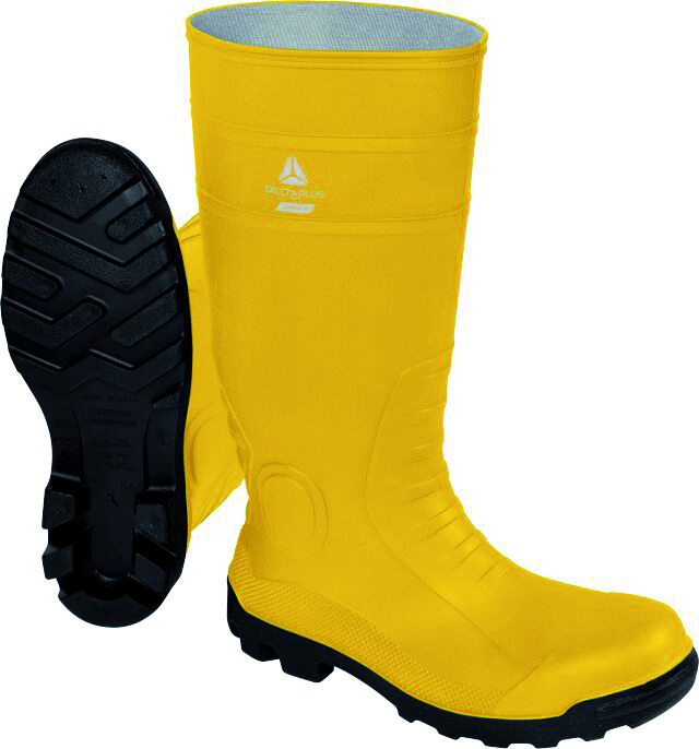 Deltaplus Stivali Antinfortunistica In Pvc Ginocchio Copper S5 Sra Col. Giallo/Nero Mis. 44 -