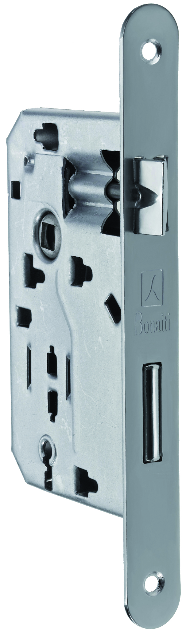 Bonaiti SERRATURA LEGNO PATENT INF. B/TONDO Art. 042T - cromato lucido E.50