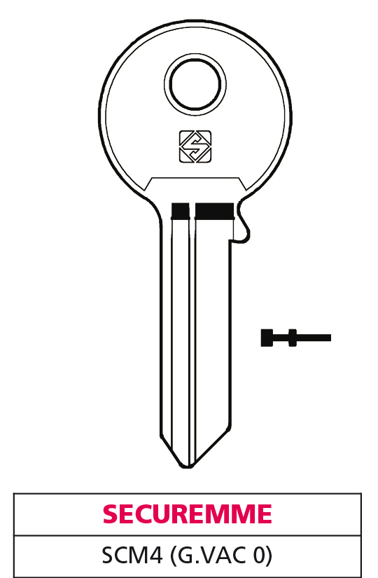 Silca Chiave Ottone SCM4 (G. Vac 0) Securemme --image