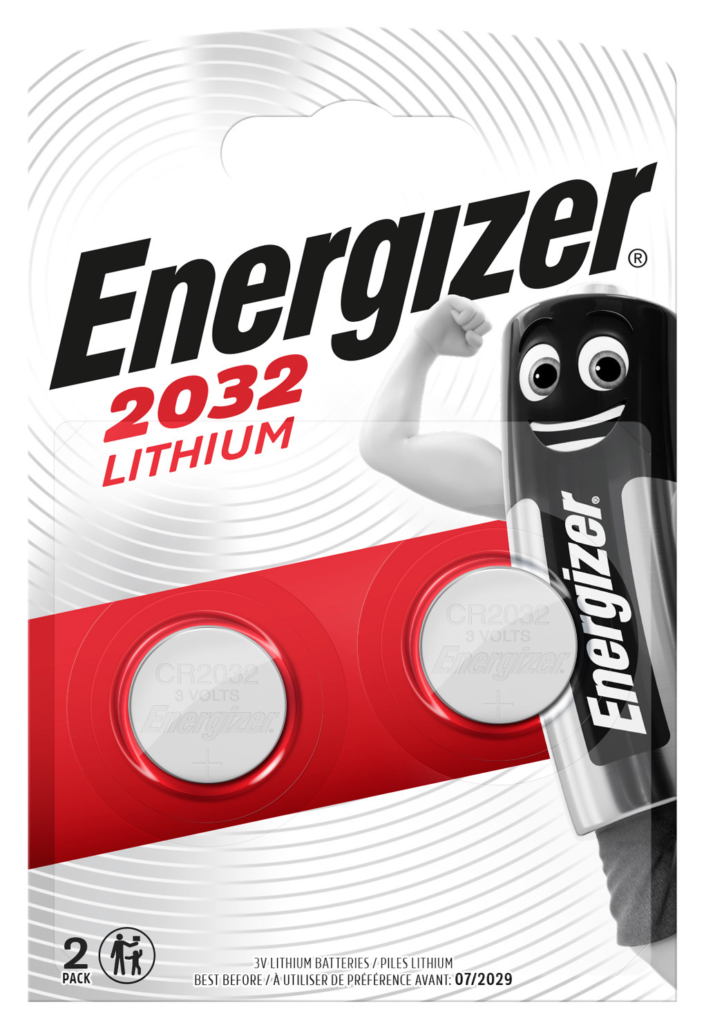 Energizer PILA AL LITIO SPECIALISTICA BOTTONE 2032 3V-Ø mm. 20x3,2 h 2 PZ.