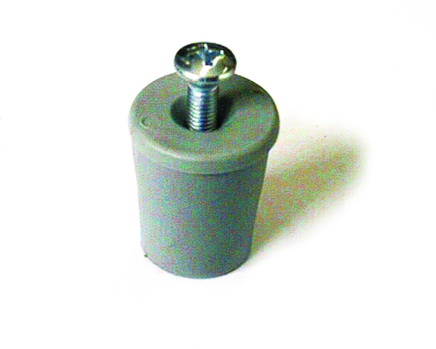 PARACOLPO PER TAPPARELLE CON RONDELLA E VITE Col. Grigio  mm. 28