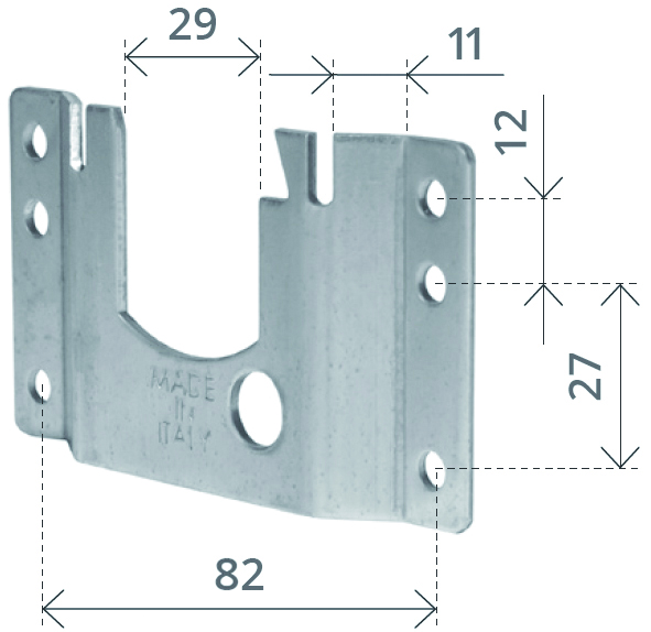SUPPORTO A LEGNO Lunghezza mm. 82