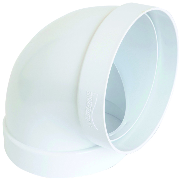 CURVA 90° PER AERAZIONE CANALIZZATA ø mm. 100, col. Bianco