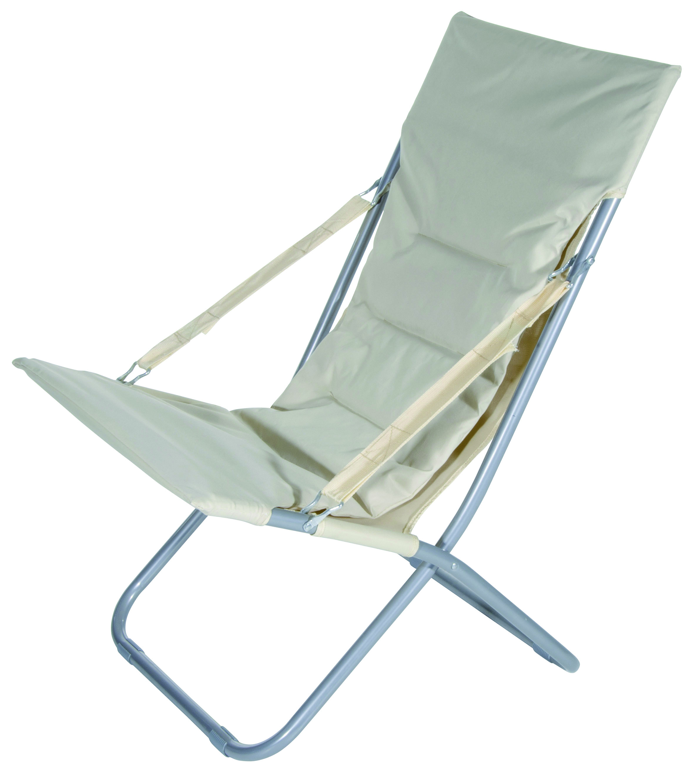 POLTRONA DA GIARDINO PIEGHEVOLE cm. 80x60x92 h col. Ecrù