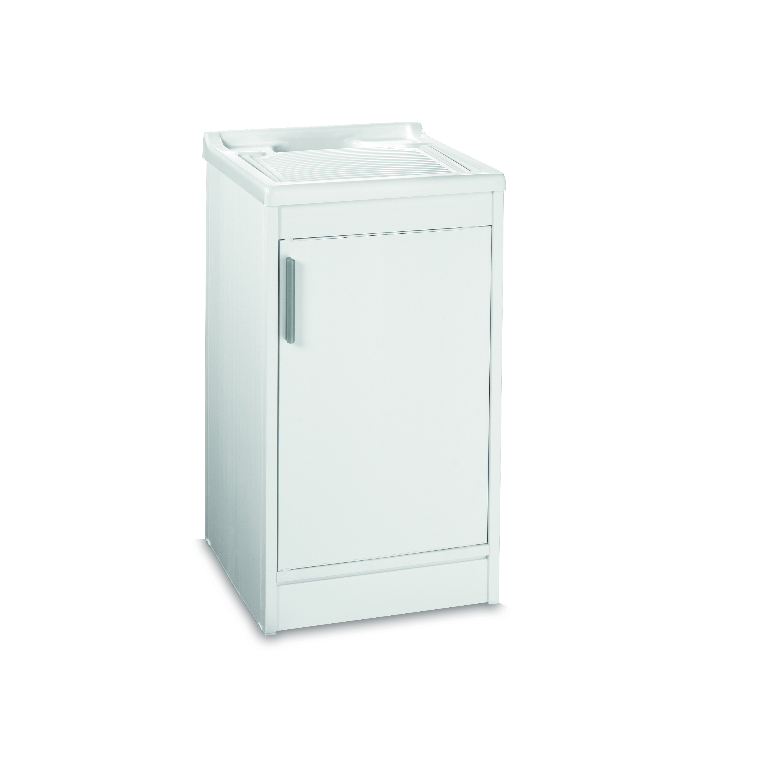 LAVATOIO IN RESINA BIANCO IN KIT  cm. 45x50x86 h