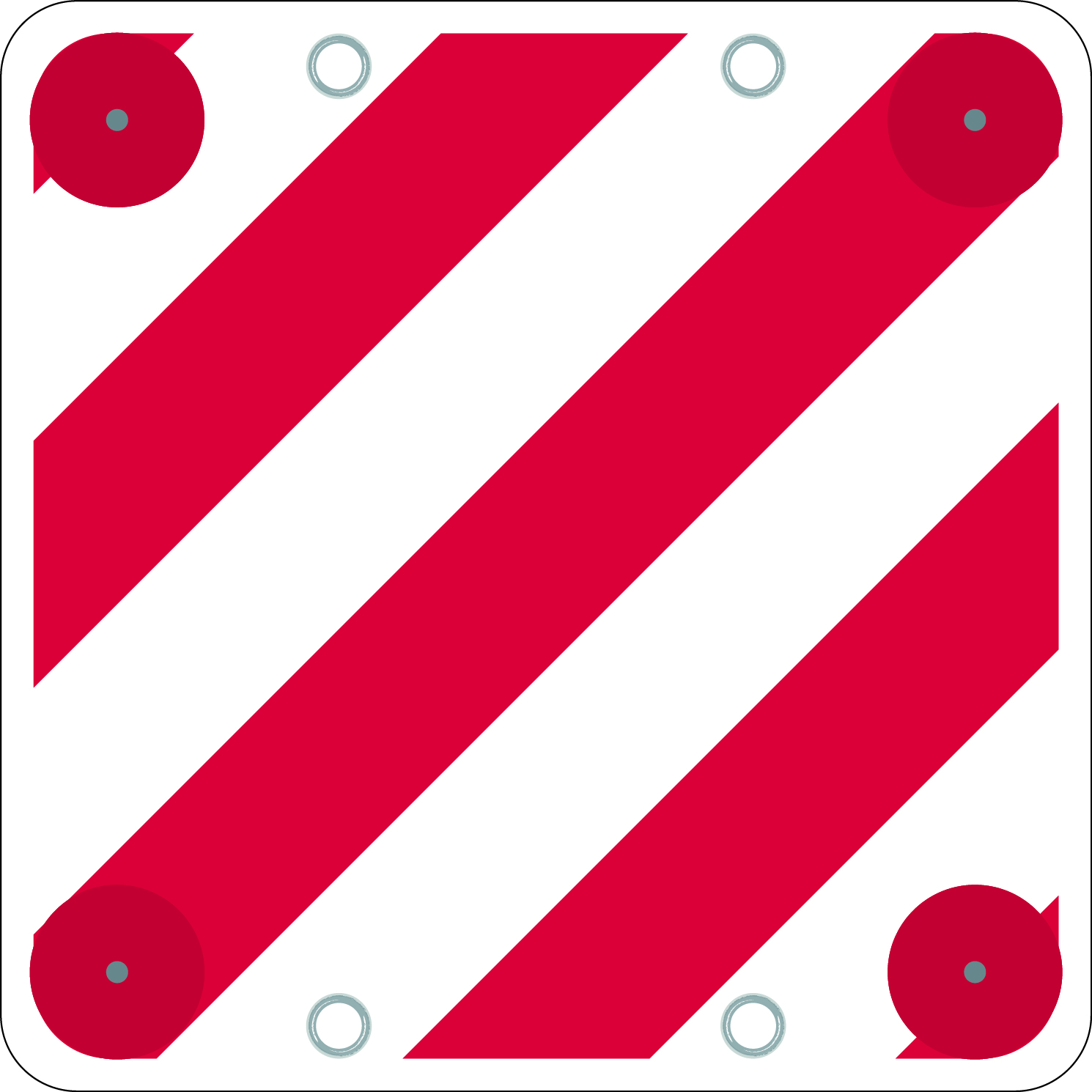 CARTELLO SEGNALETICO CARICHI SPORGENTI NON OMOLOGATO  cm. 50x50