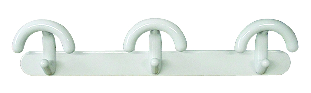 APPENDIABITO CON 1/2 POMOLO 3 posti (cm. 46,5x11,5 h) Bianco
