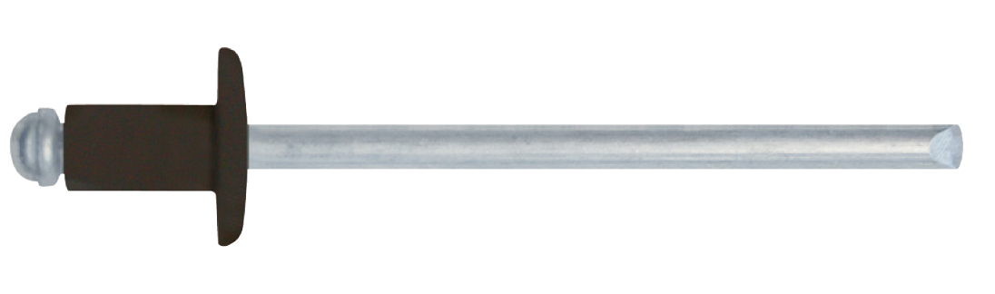 Friulsider RIVETTO A STRAPPO IN ALLUMINIO TESTA DI MORO 100pz. mm.4,0x14
