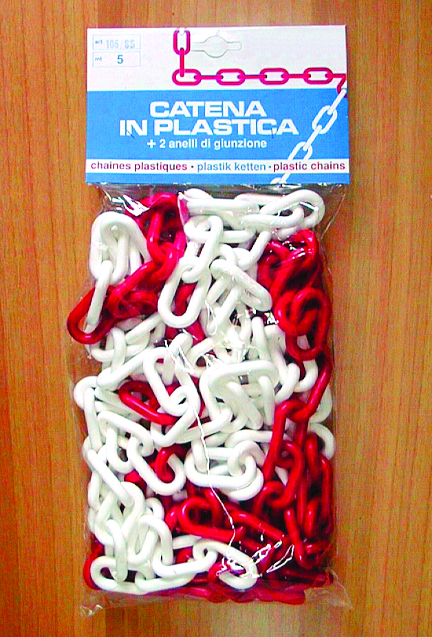CATENA SEGNALETICA SELF SERVICE MT.5 col. Bianco/rosso Ø mm. 8
