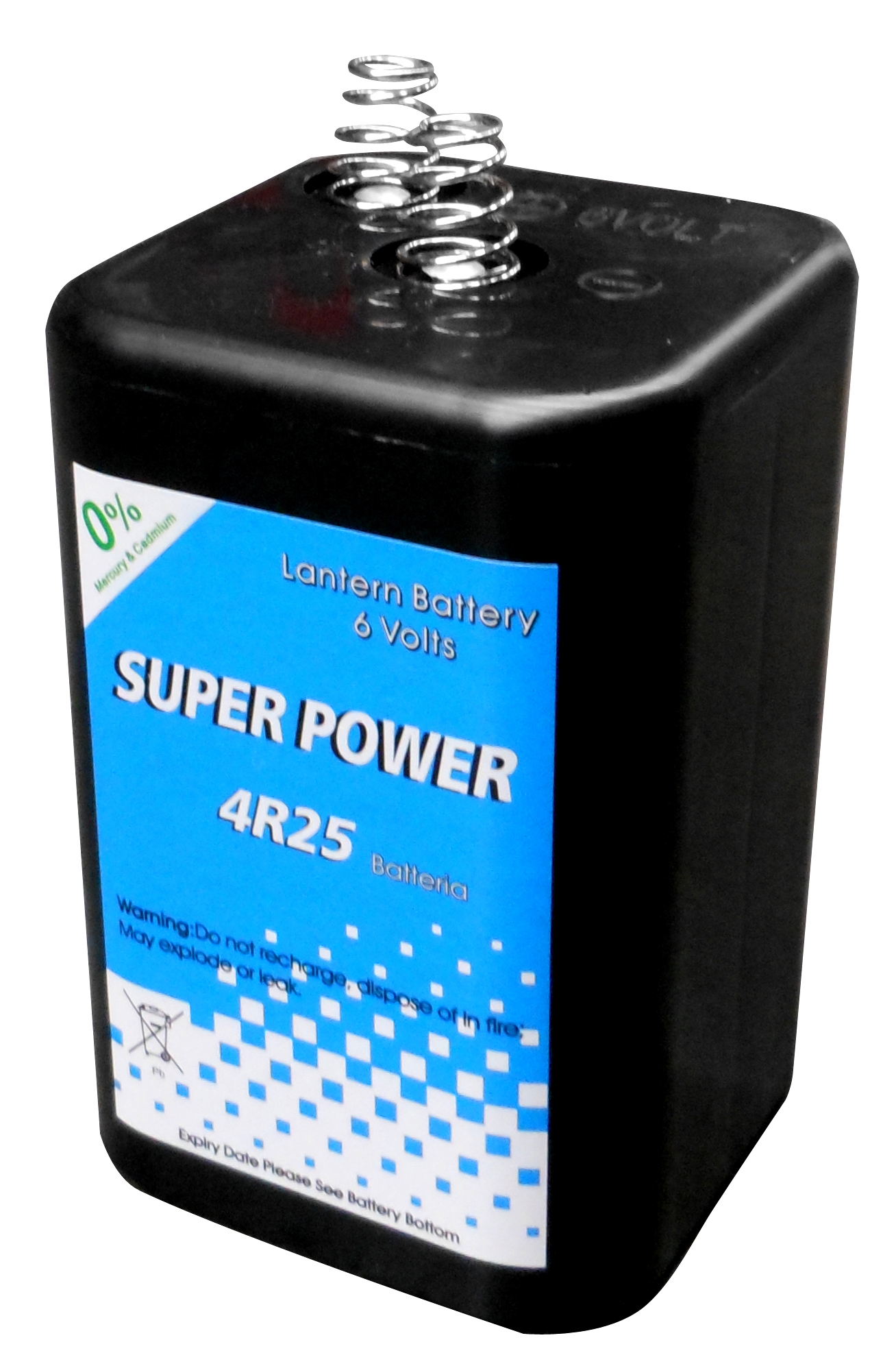 BATTERIA PER LAMPEGGIATORI DA CANTIERE 4R25  cm. 6,5x6,5x9,5 h