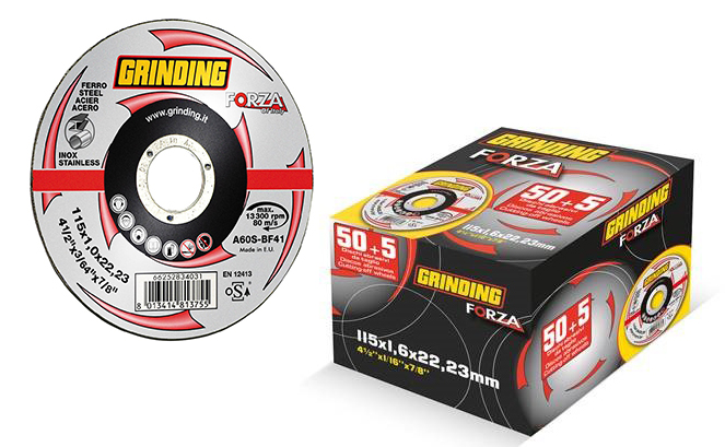 Grinding Disco Abrasivo Forza Ø Mm. 115X1,6X22,2 50 Dischi+5 Omaggio -