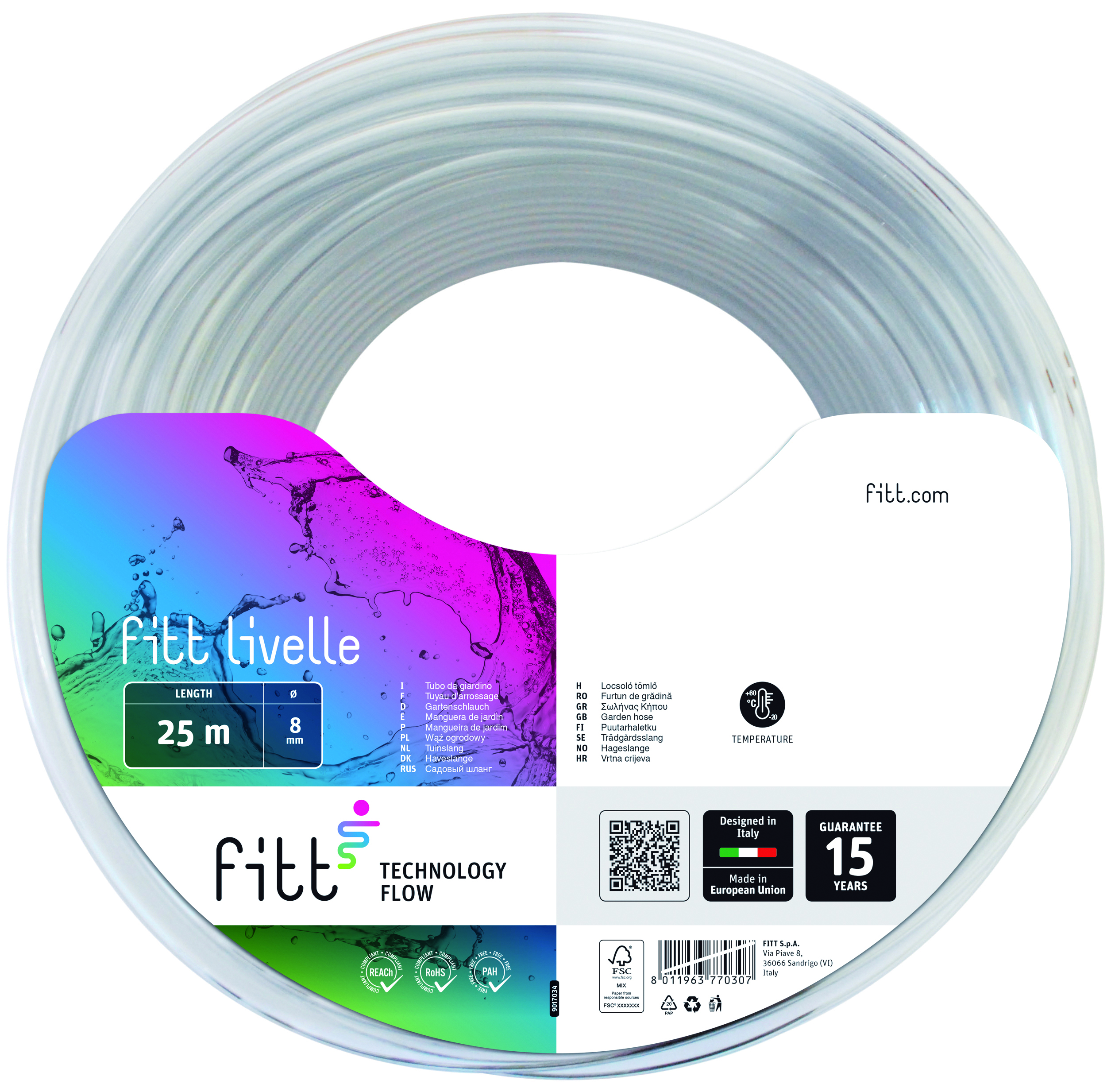 Fitt Tubo Livelle + Accessori Ø Mm. 8 (Mt. 25) -