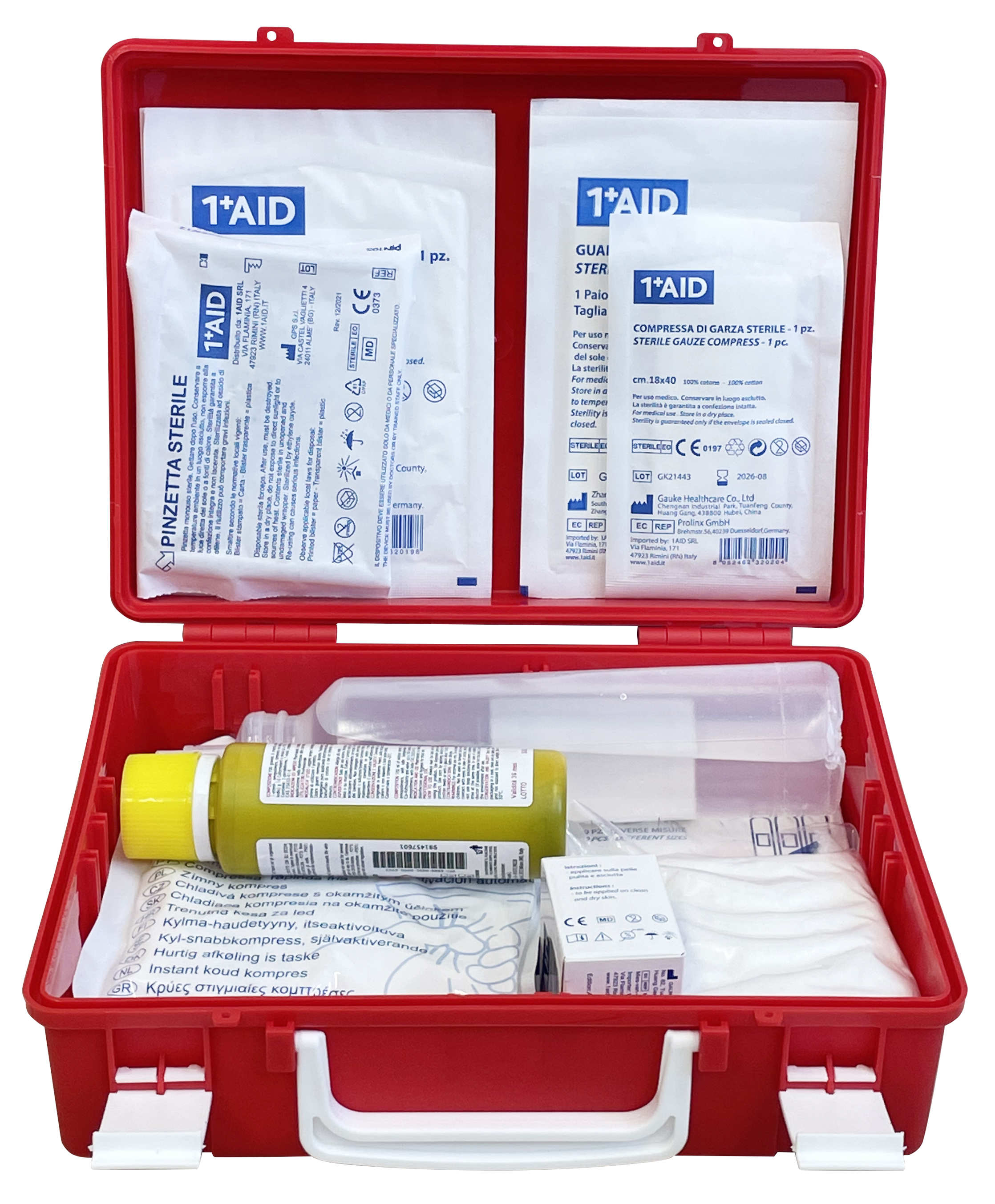 Valigetta pronto soccorso in polipropilene 25x9x19 cm colore rosso