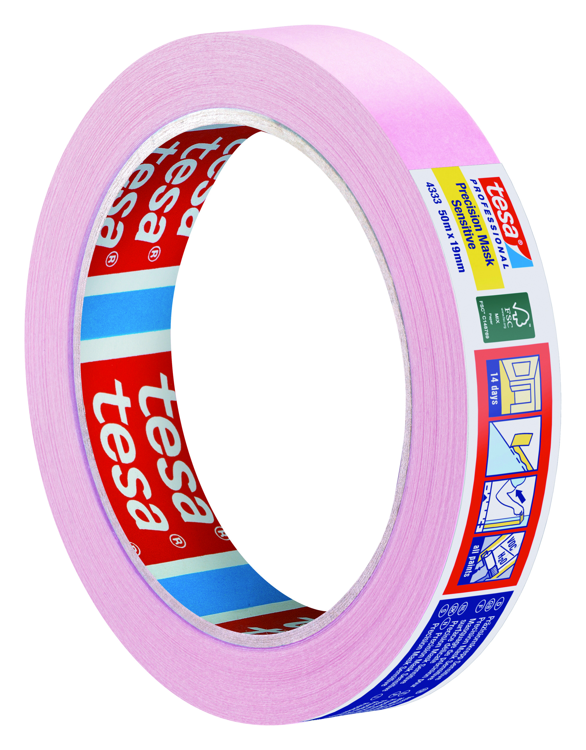 Tesa NASTRO PER MASCHERATURA PRECISION MASK SENSITIVE ROSA  mm. 19x50 mt.