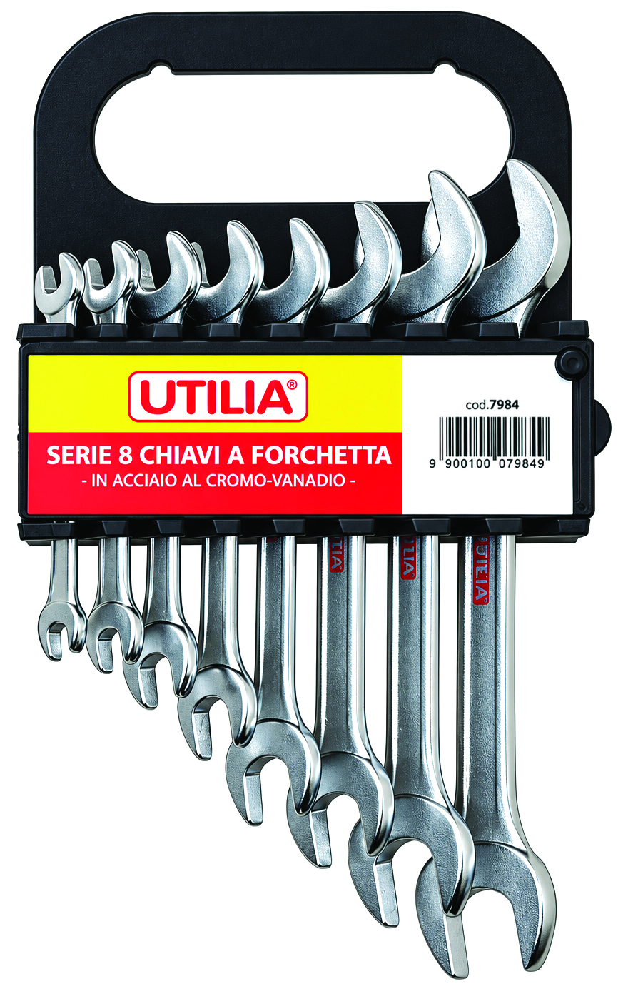 Utilia SERIE CHIAVI A FORCHETTA DOPPIE 8 PZ.