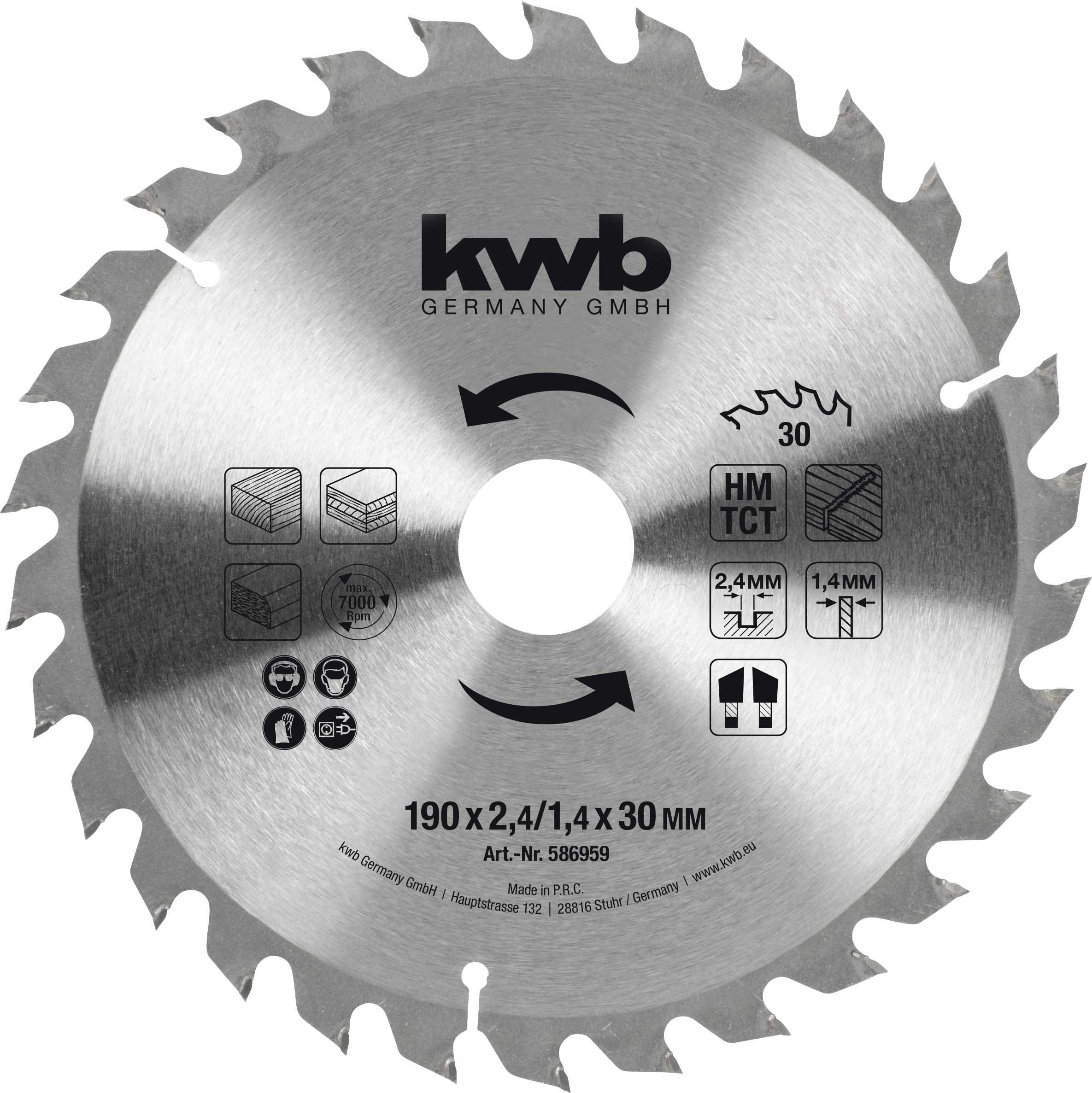 Einhell Disco Per Sega Circolare Th-Cs 1400/1 Mm.190X30 30 Denti -