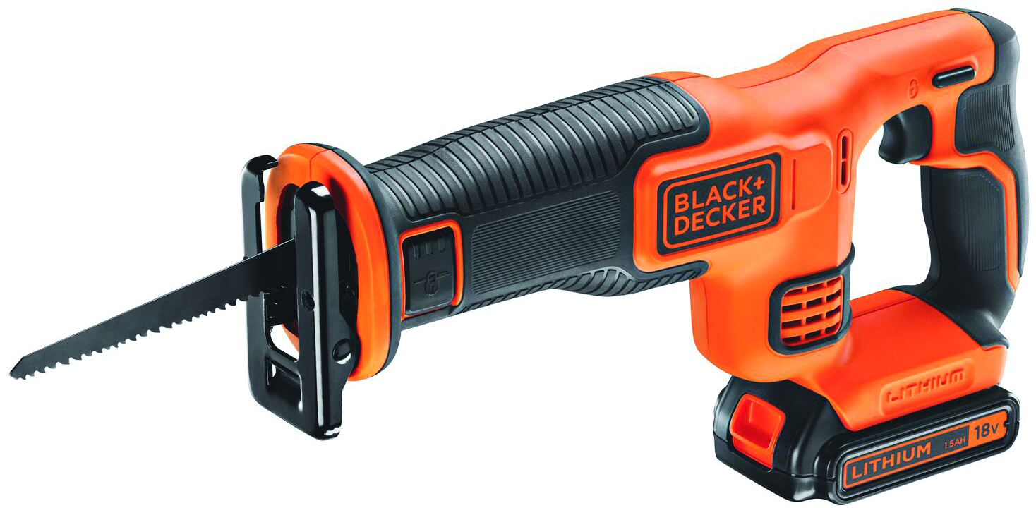 Black+Decker SEGA UNIVERSALE A GATTUCCIO A BATTERIA BDCR18-QW 18V 1 batteria 1,5 Ah