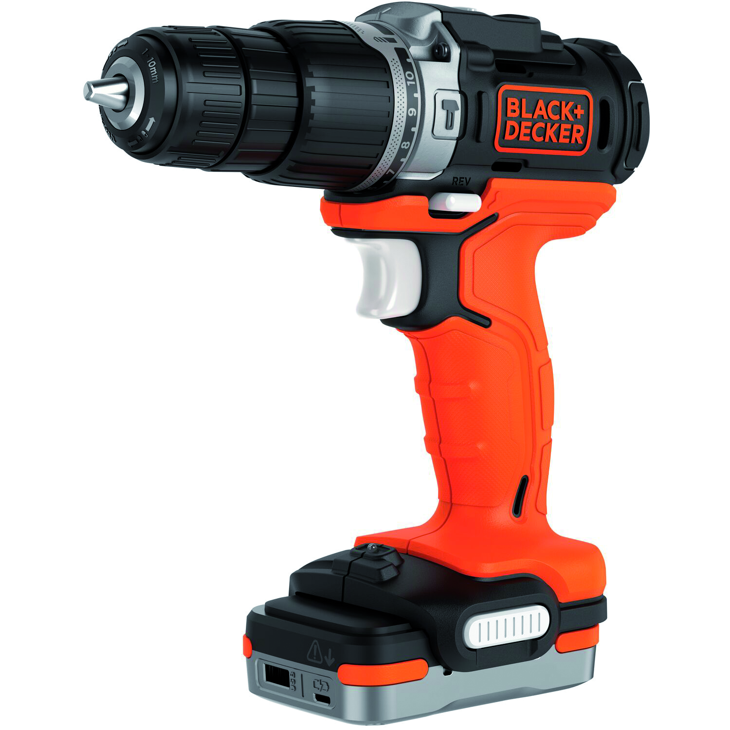 Black+Decker Trapano Avvitatore A Percussione Bdchd12S1-Qw 12V 1 Batteria 1,5 Ah -