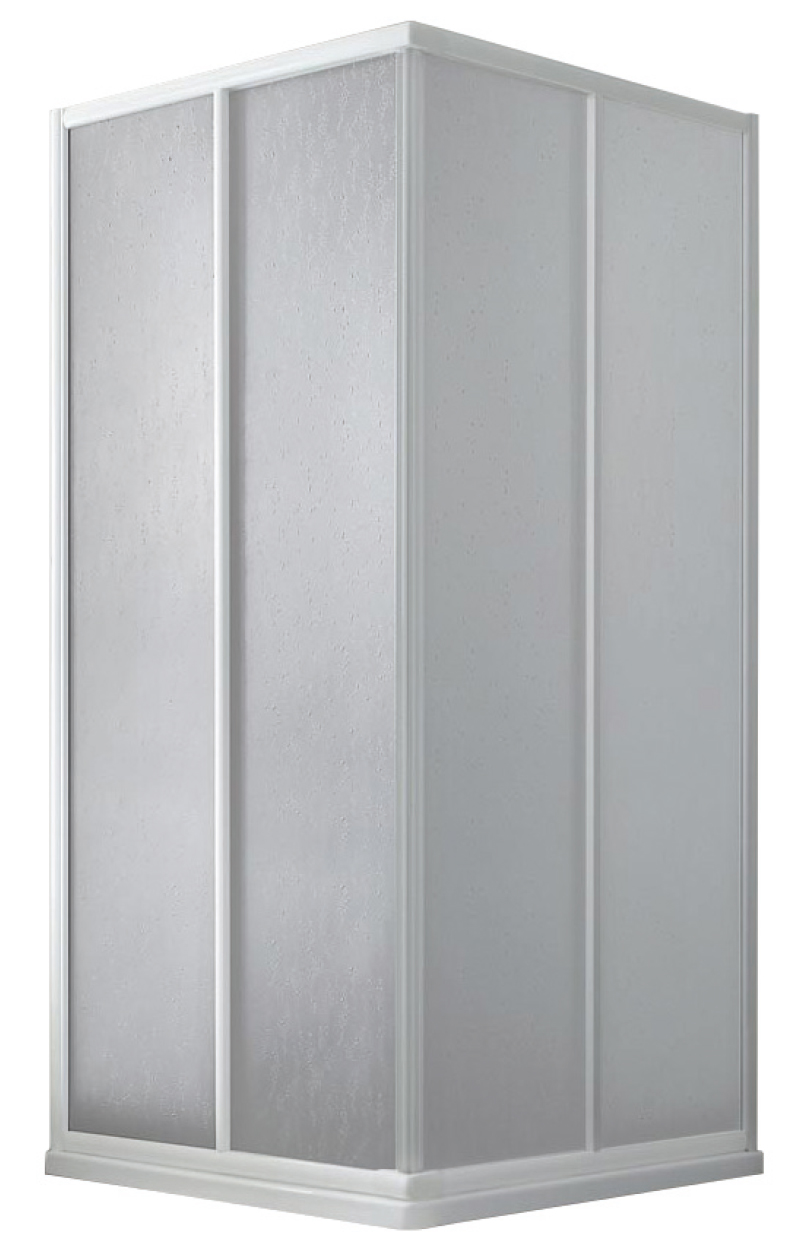 BOX DOCCIA IN ACRILICO col.Bianco cm.65-80x75-90x183 h