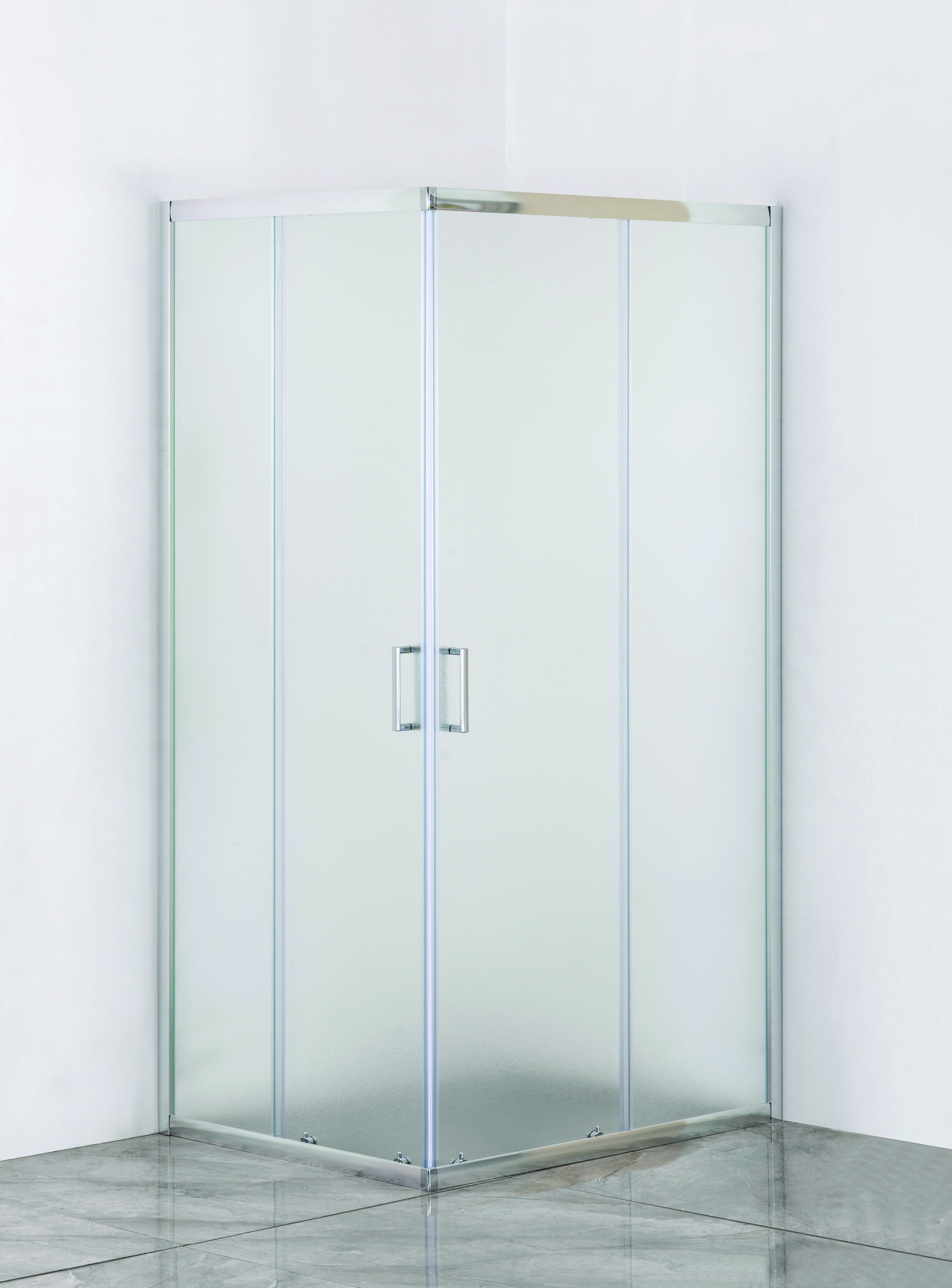 Utilia BOX DOCCIA ANGOLARE ARMONIA IN VETRO PERLATO  cm. 69x69x190 h