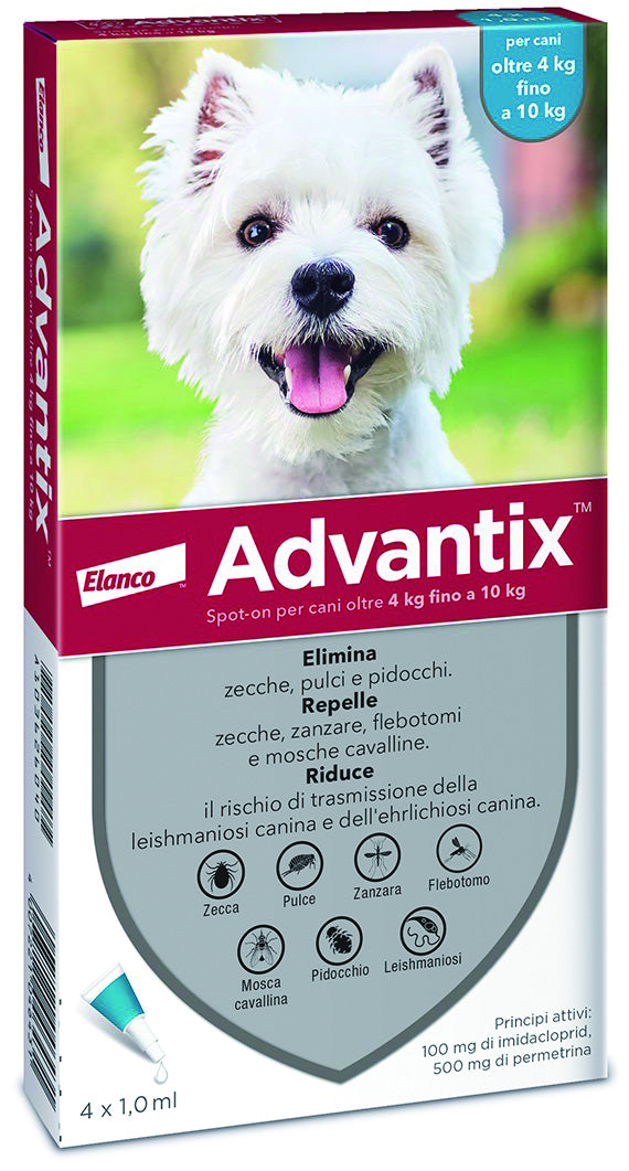 Elanco Antiparassitario Advantix (4 Pipette) Per Cani 4÷10 Kg. -