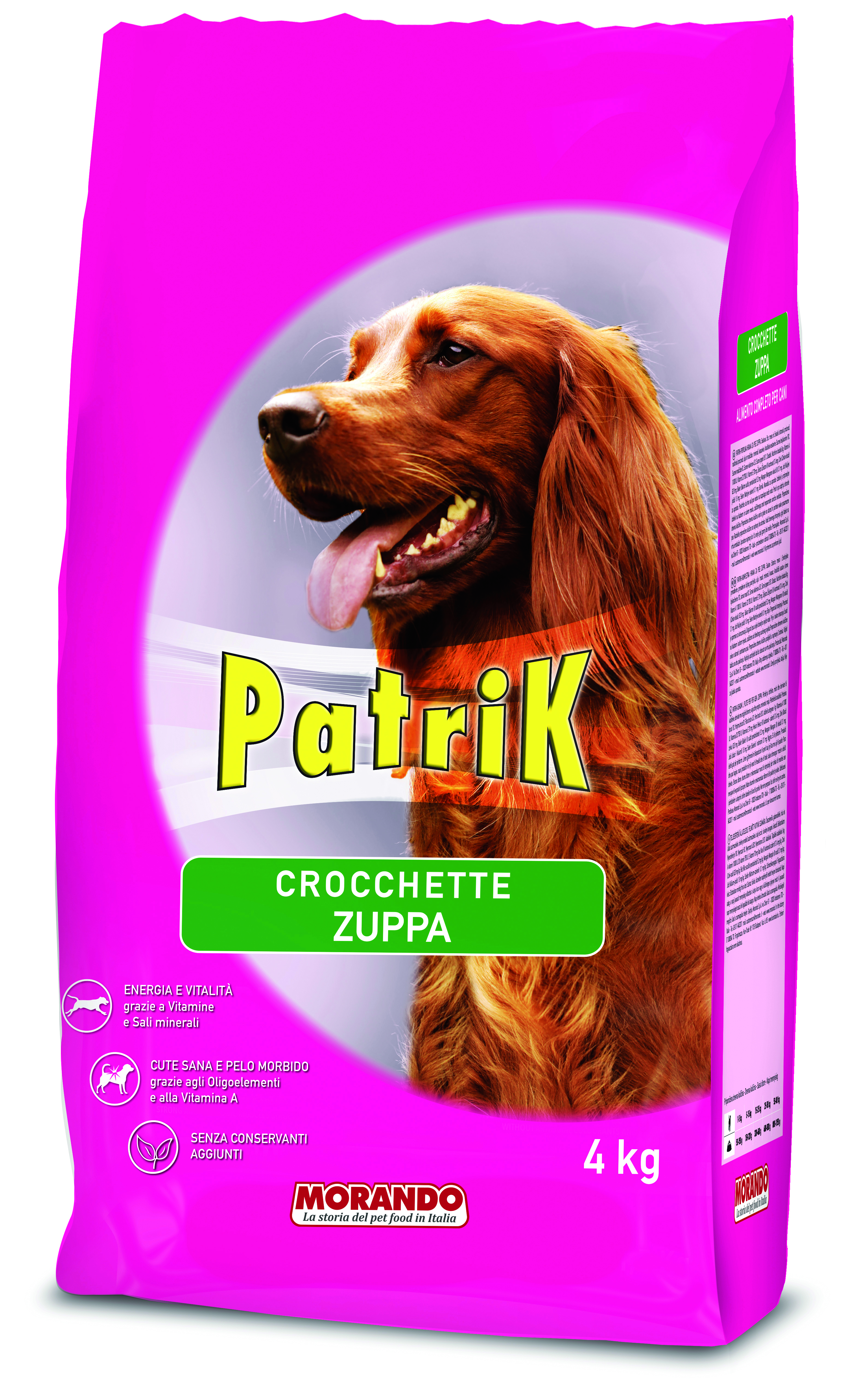 Morando CROCCHETTE PER CANI ''PATRIK'' gusto zuppa con verdure - kg.  4