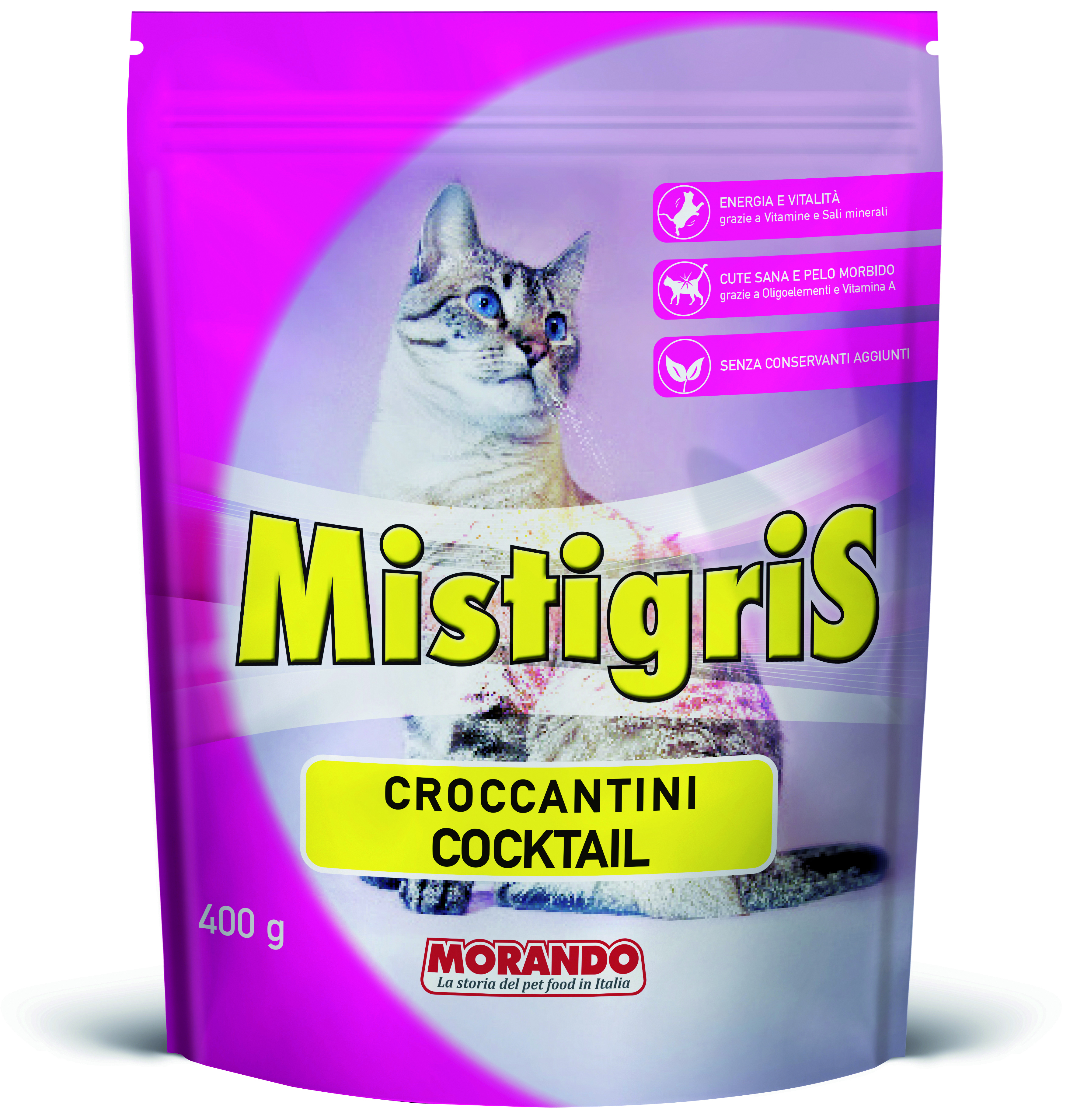 Morando CROCCANTINI PER GATTI ''MISTIGRIS'' gusto cocktail - gr.  400