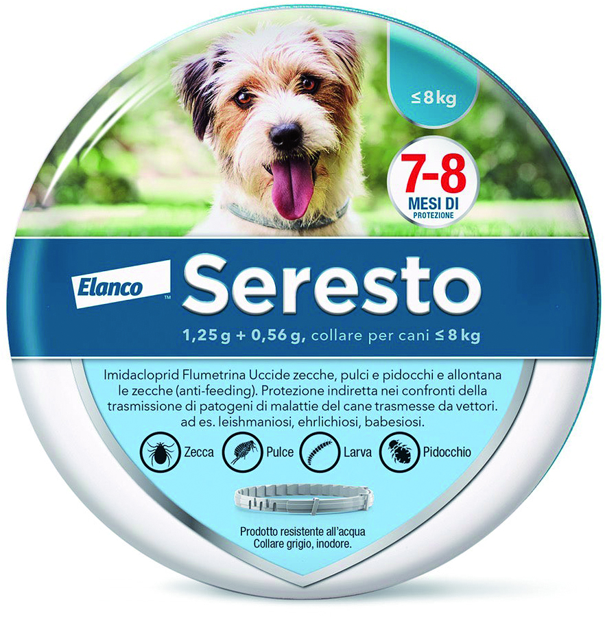 Elanco Collare Antiparassitario Seresto Per Cani Fino A Kg. 8 Cm. 38 -