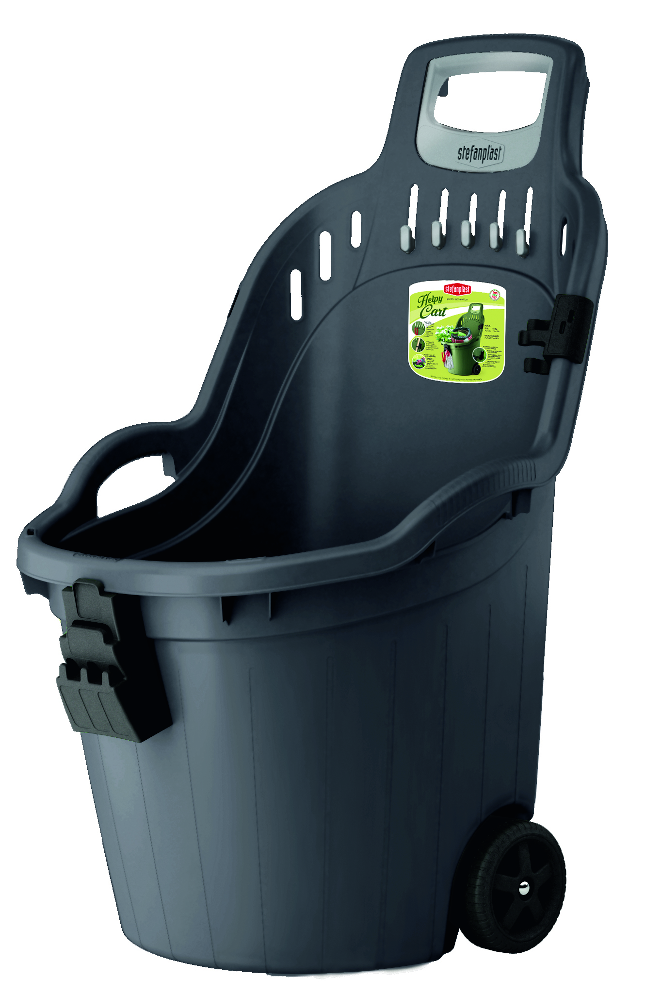 Stefanplast Carriola Multiuso Helpy Cart Cm. 59,5X53X88,5 H Col. Grigio Ferro -