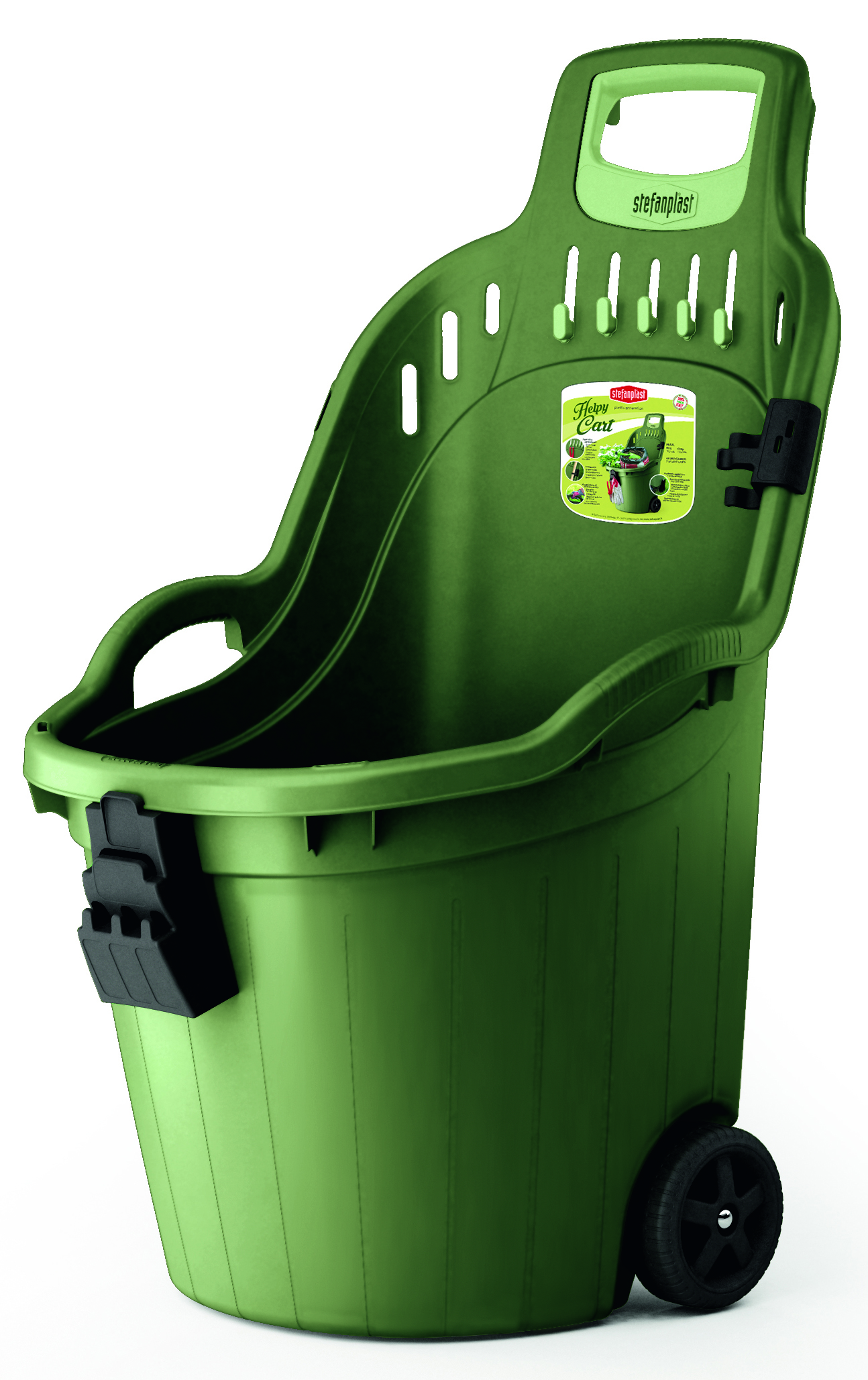 Stefanplast Carriola Multiuso Helpy Cart Cm. 59,5X53X88,5 H Col. Verde Bruno -