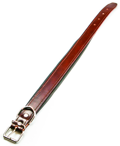 Collare in cuoio fodera imbottita cm. 44x2,0